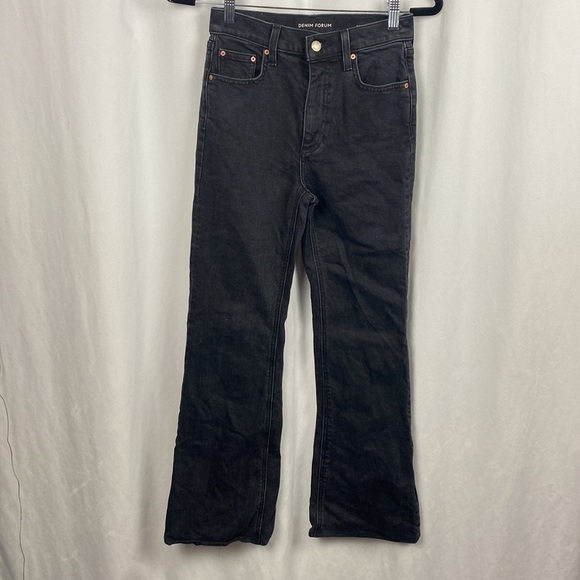Denim Forum The Twiggy High Rise Flare 32L Jeans in Black - Size 24 - Picture 3 of 13